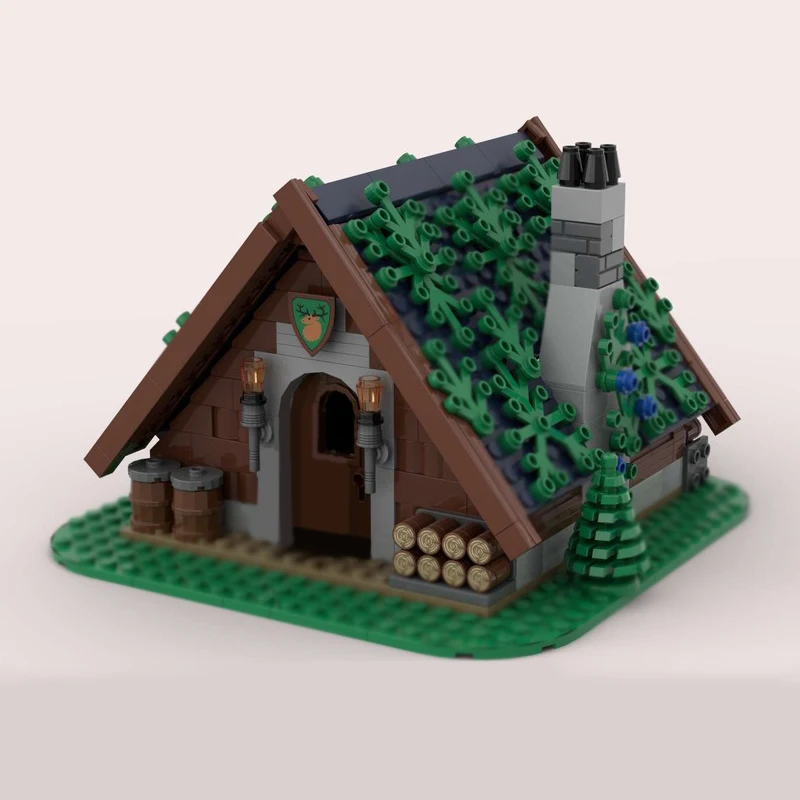 シティストリートビューモデル MOC ビルディングレンガ Forestmen ハウスモジュラー技術ギフトホリデー組み立てる子供のおもちゃのスーツ