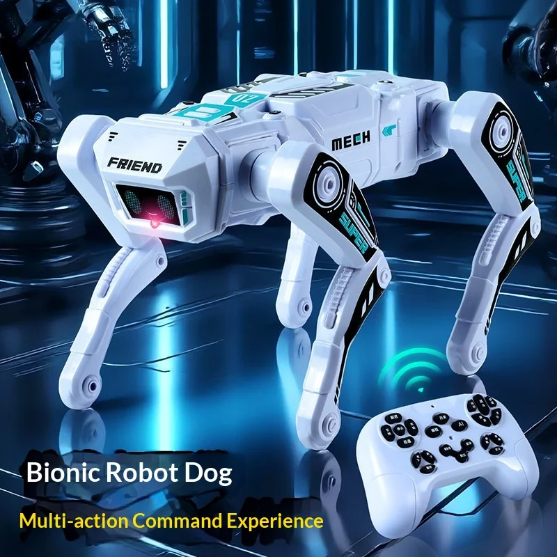 

Робот-собака с гибкими конечностями, голосовым управлением, программируемым пультом дистанционного управления, электрическая игрушка для танцев для мальчиков 5-6 лет