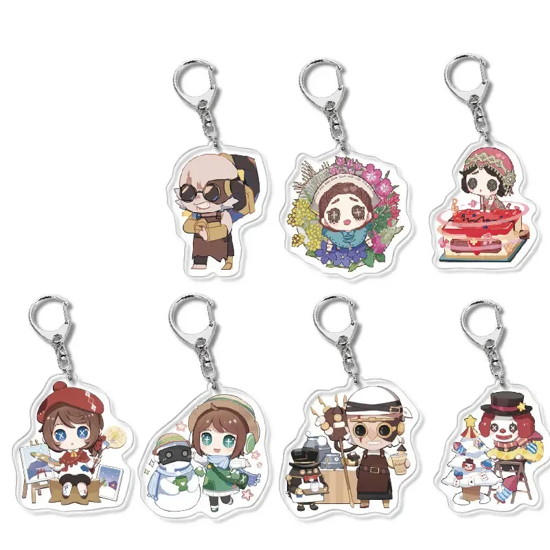 Identity V Keychain Acrylic Man Keychain Women Key Ring Game Pendant Kids Key Holder Jewelry