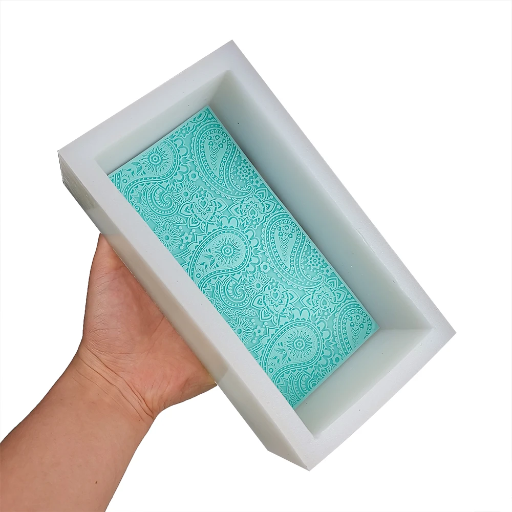 

QT0449 PRZY Soap Mat Rectangular Soap Mold Silicone Handmade Soap Fondant Cake Decoration DIY Aroma Mould Soap Making