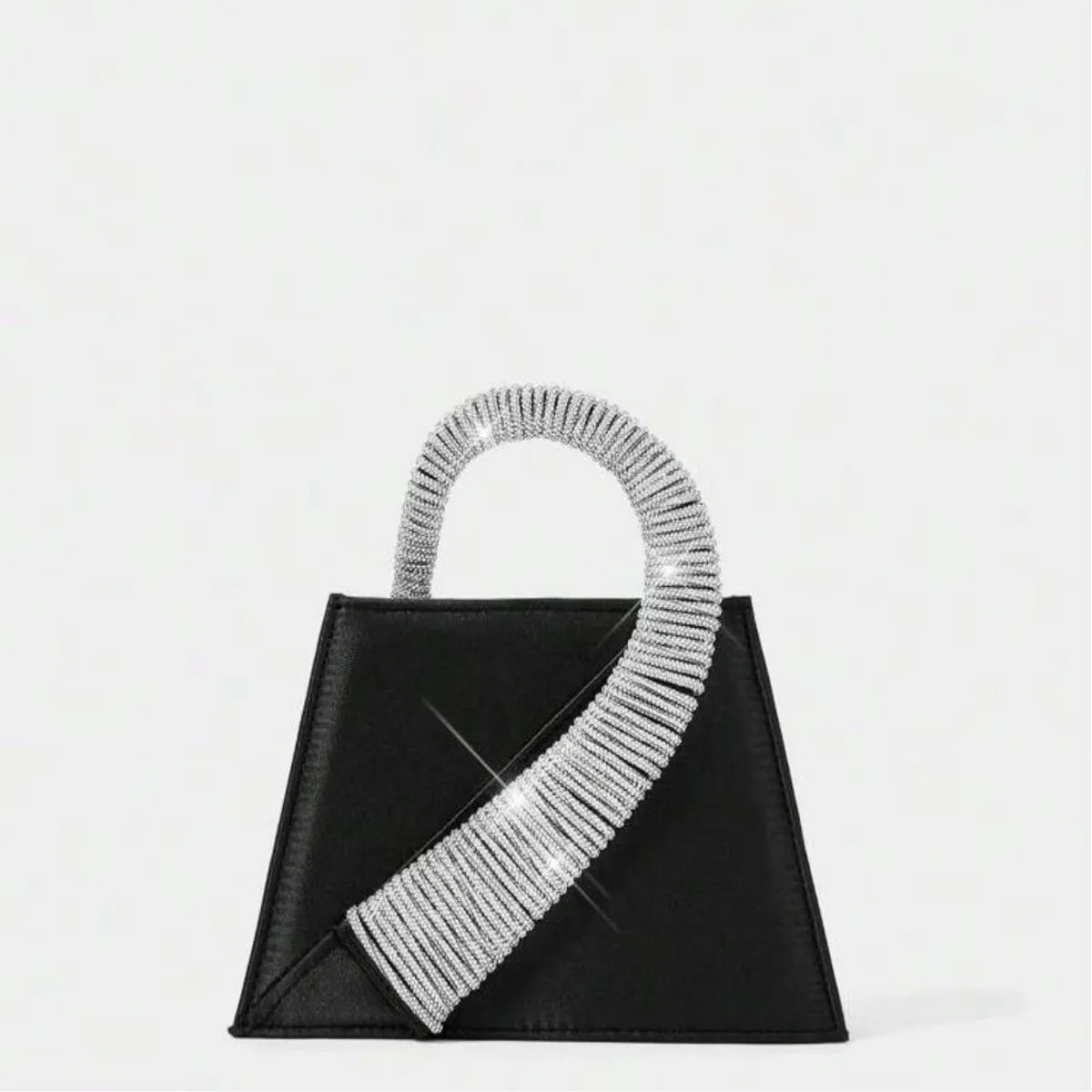 New 25 Sparkling Diamond Fairy Women's Handbag Shoulder Crossbody Bag Elegant Trapezoidal Shape Ladies Clutch Purse