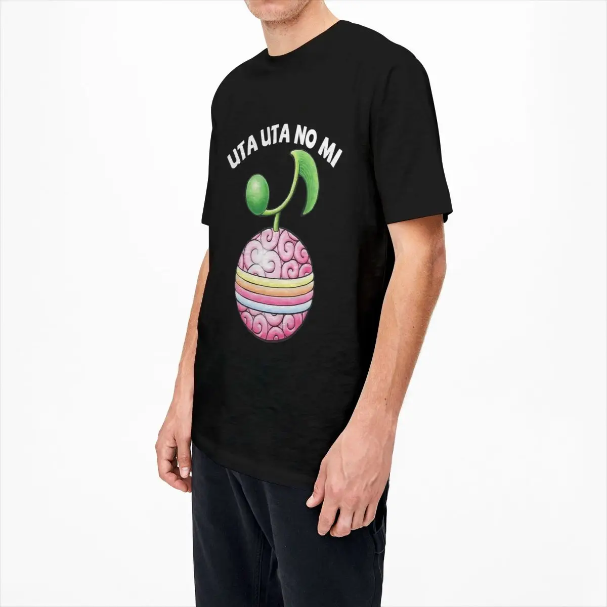 Uta Uta No Mi Devil Fruit T-Shirt Men Women One Piece Funny 100% Cotton Tees Round Collar Short Sleeve T Shirt Party Tops view 5