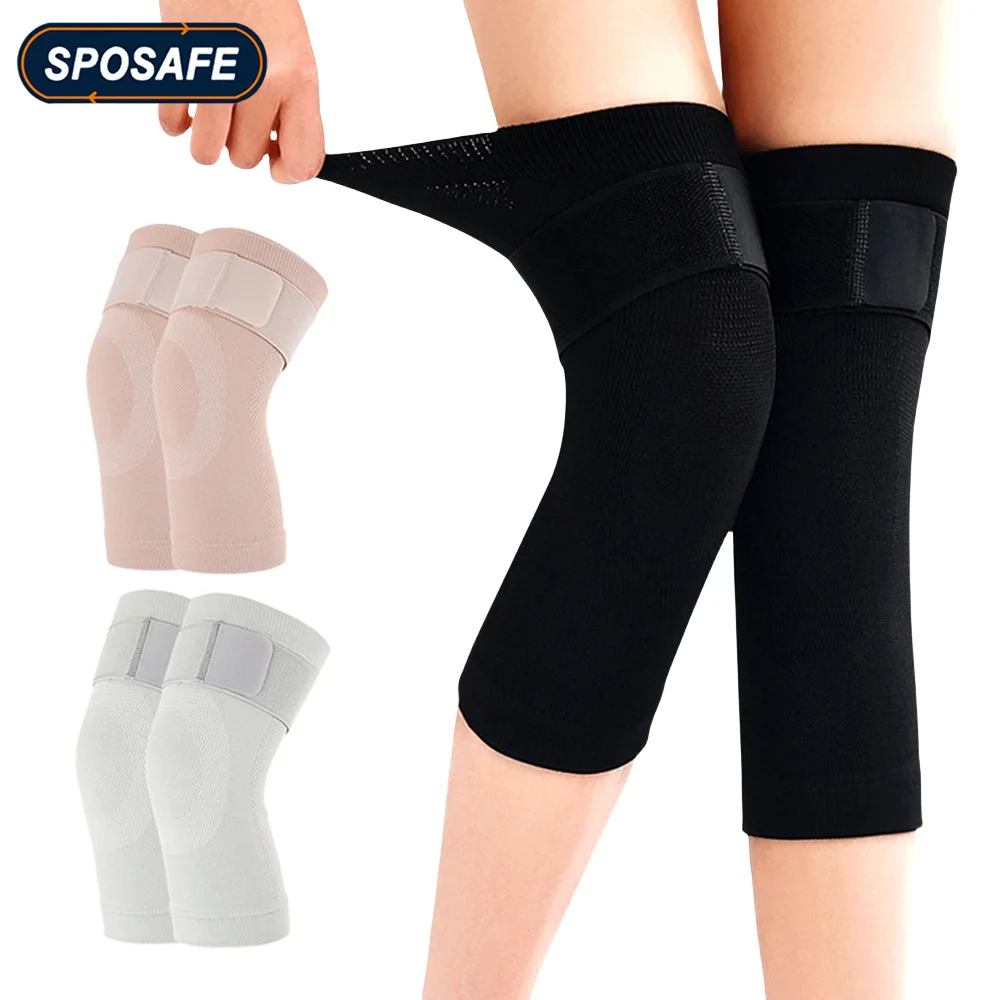 1Pair Compression Knee Sleeves Elastic Breathable Knee Support Brace for Men Wmen Arthritis Pain Relief,Running,Basketball,Sport