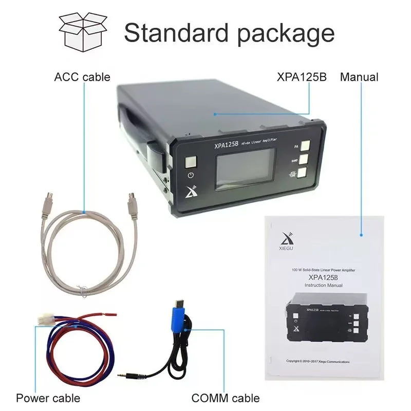 XIEGU G90 HF Radio Transceiver 10W SSB/CW/AM/FM SDR Structure with Built-in Auto Antenna Tuner HAM