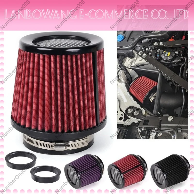 76mm Short Ram Cold Air Intake Filter Induction Kit Cone Mushroom High Flow Air Filter