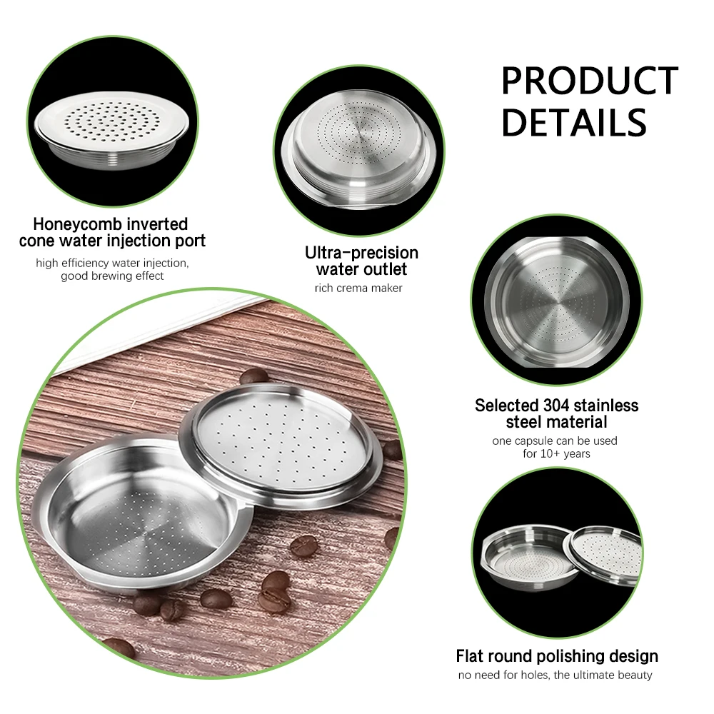 Refillable Coffee Pod Compatible With Senseo Espresso Machine Coffee Filter Paper Stainless Steel Reusable Coffee Capsule