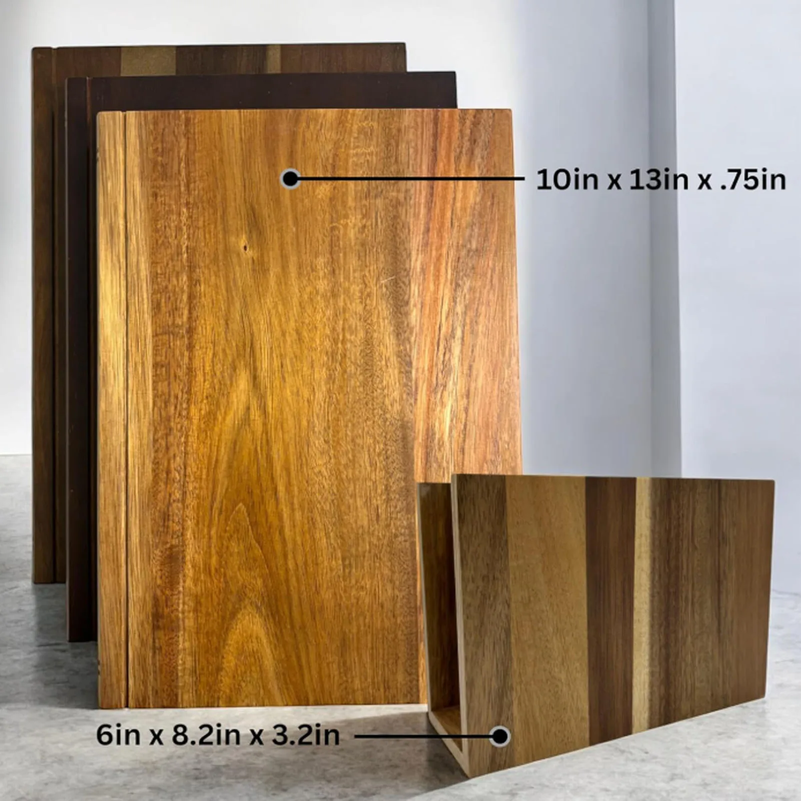 3PCS Book Cutting Board Set Wood Book Shaped Decorative Kitchen Chopping Boards with Stand for Fruits Vegetables Bread Charcuter