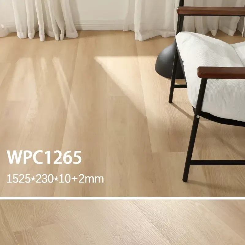 WPC Wood-Plastic 12mm Thick Locking Composite SPC Flooring Waterproof Floor-Heated, Stone-Crystal Wear-Resistant Silent