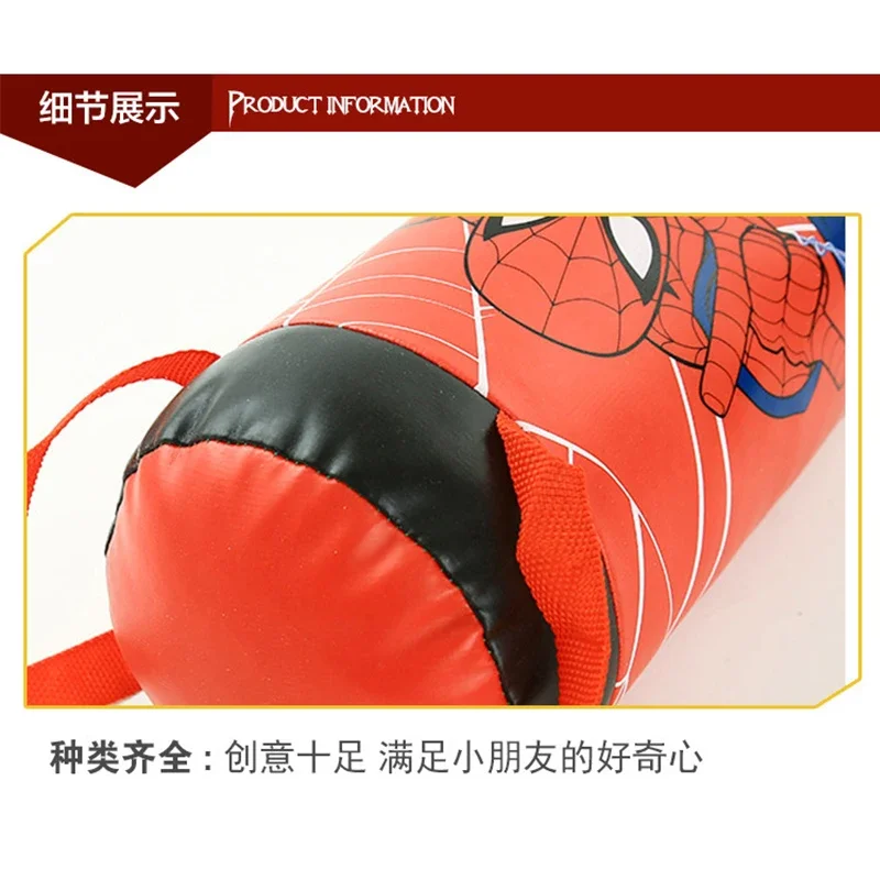 Spider Man Mini zestaw bokserski dla dzieci + torba Anime kreskówka uroczy sportowe zabawki trening fizyczny chłopiec dziewczynka urodziny X-Mas