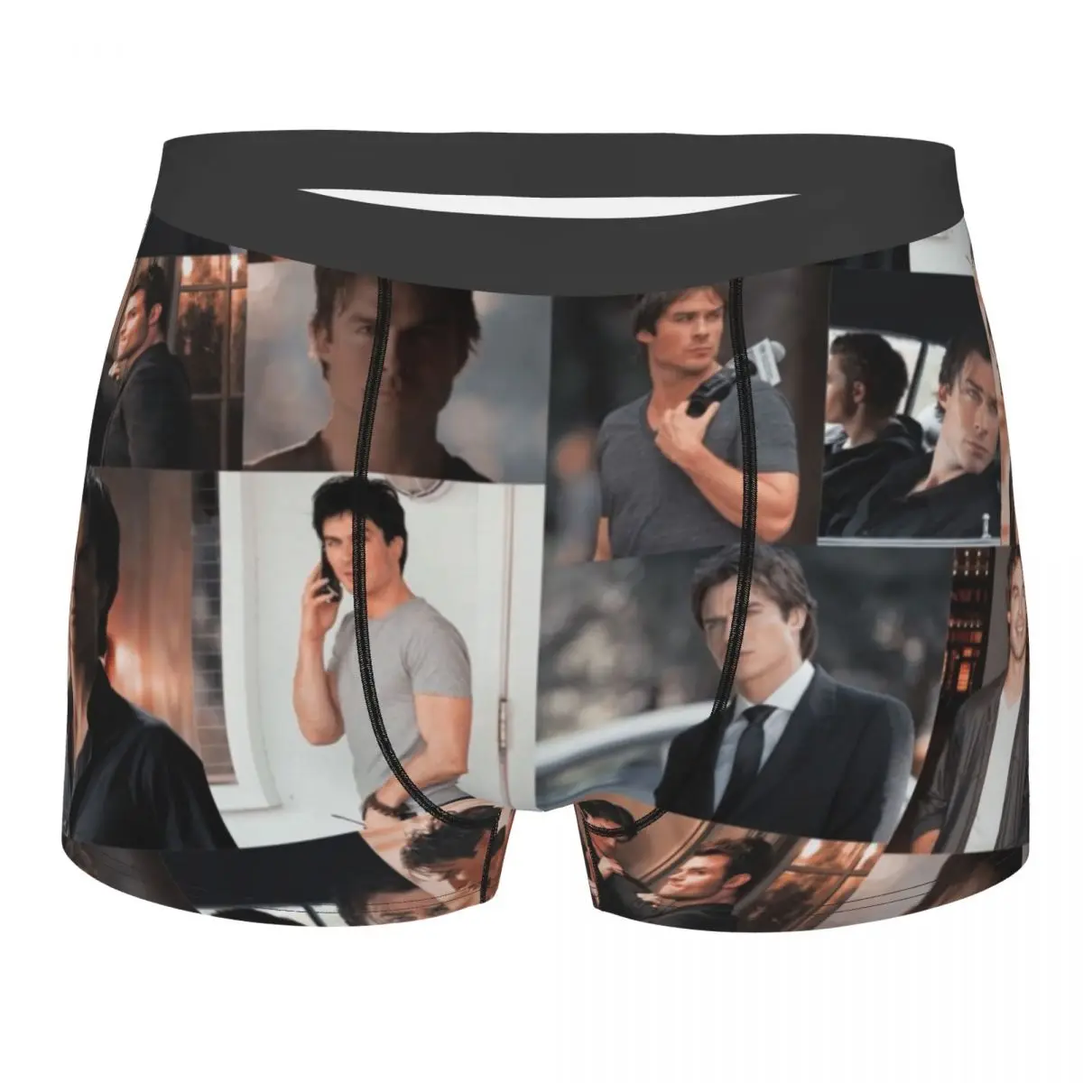 Custom Damon Salvatore The Vampire Diaries TV Show Boxers Shorts Mens Stefan Salvatore Briefs Underwear Cool Underpants