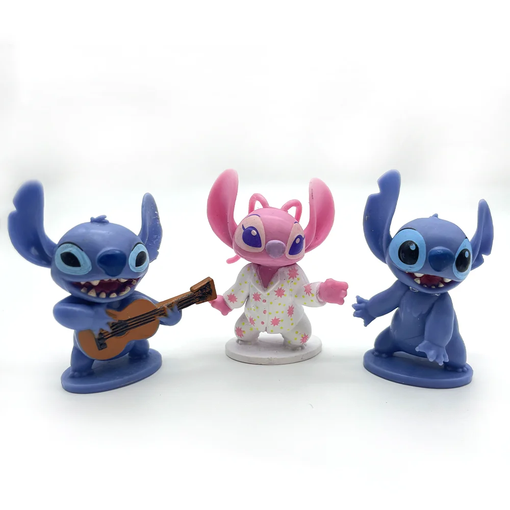 10 قطعة/المجموعة غرزة الملاك الدمى اليدوية أنيمي الكرتون لطيف نموذج سيارة الحلي لعب الأطفال كعكة القبعات العالية أفكار هدية عيد