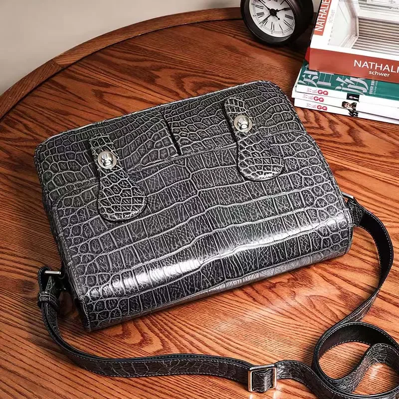 gete new women crocodile leather bag women single shoulder bag female bay crocodile bag