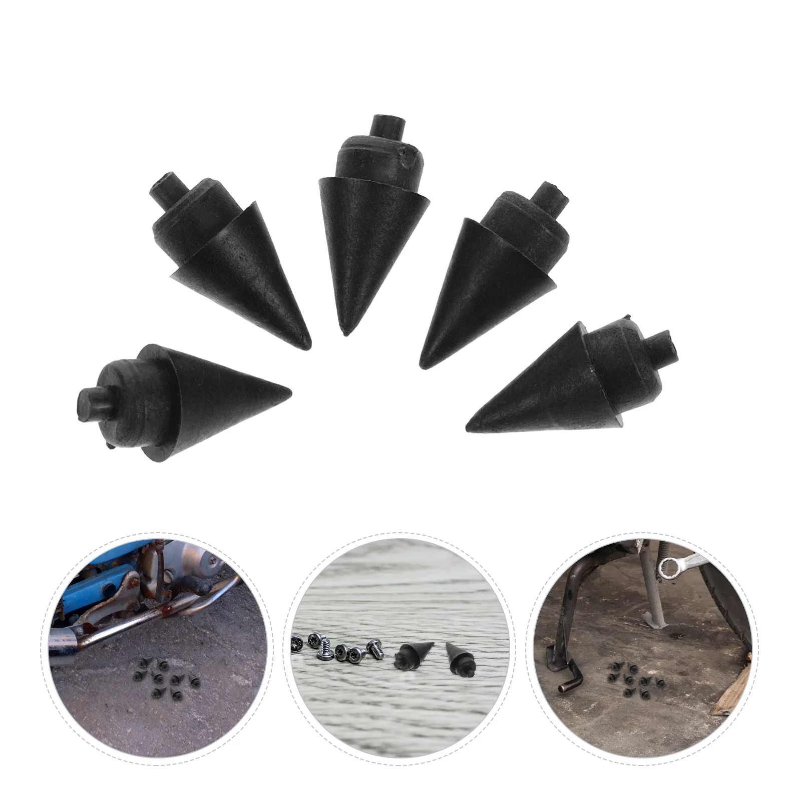 

48Pcs Motorcycle Tire Repair Insert Plugs Sets Durable Black Plastic Spiky Heads Universal Puncture Repair Kit Auto Truck Off