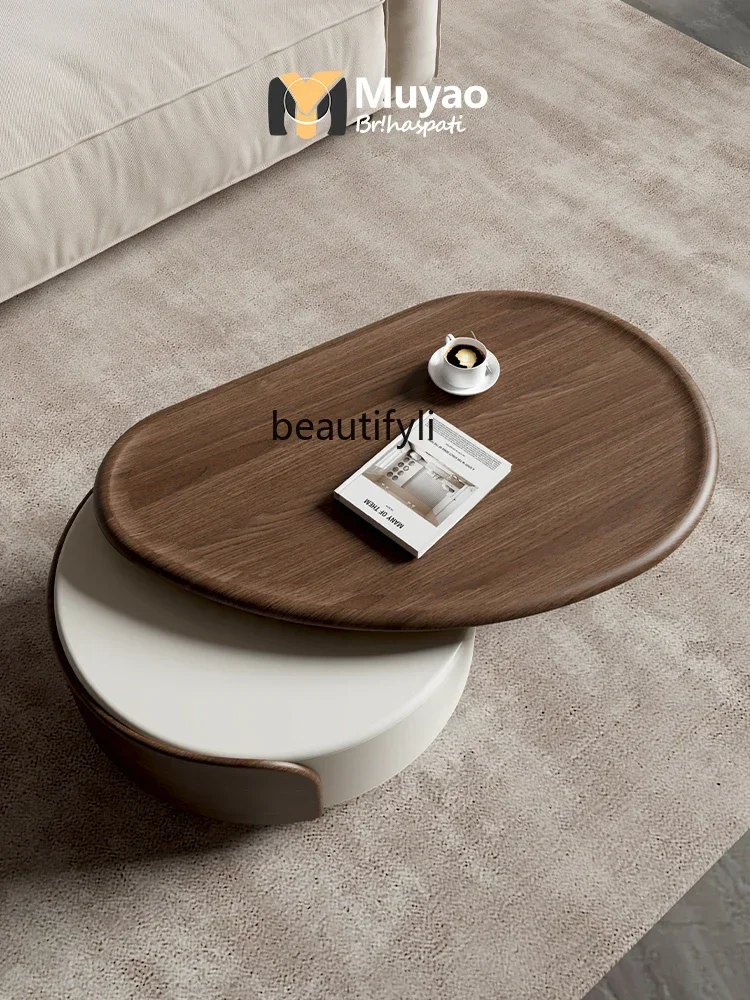 

Журнальный столик в стиле колоды из орехового дерева для гостиной, дома, света, роскошный современный выдвижной чайный столик