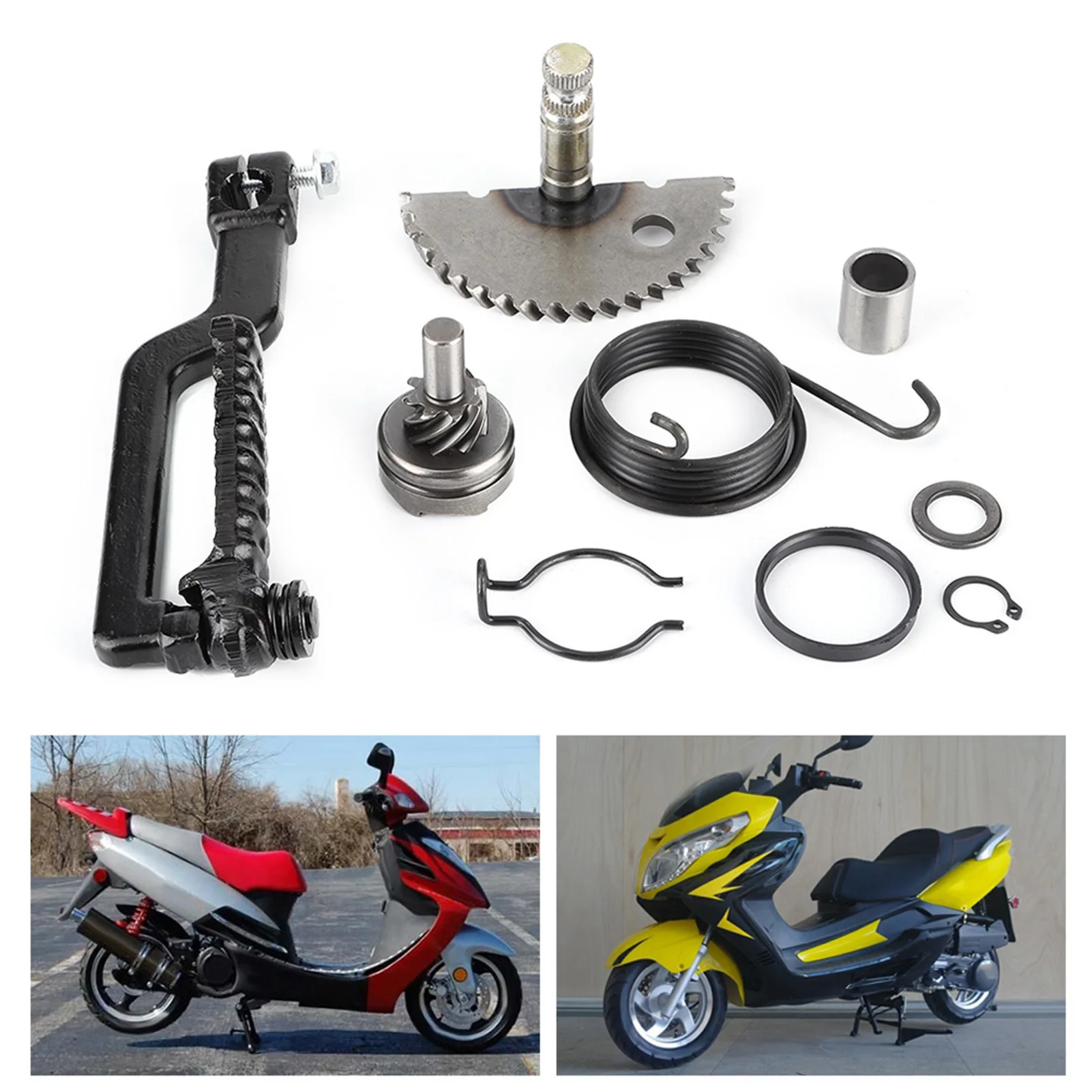 Moped Kick Start Lever Shaft Gear Assembly Fit for GY6 49CC 50CC 80CC 100CC Scooter Starter Shaft Kit Motorcycle Parts