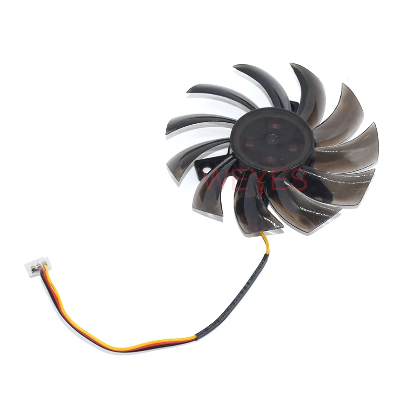 For Everflow Graphics Cooling Fan T127010BU DC12V 0.45A 3Lines Computer Cooler 7.5CM New