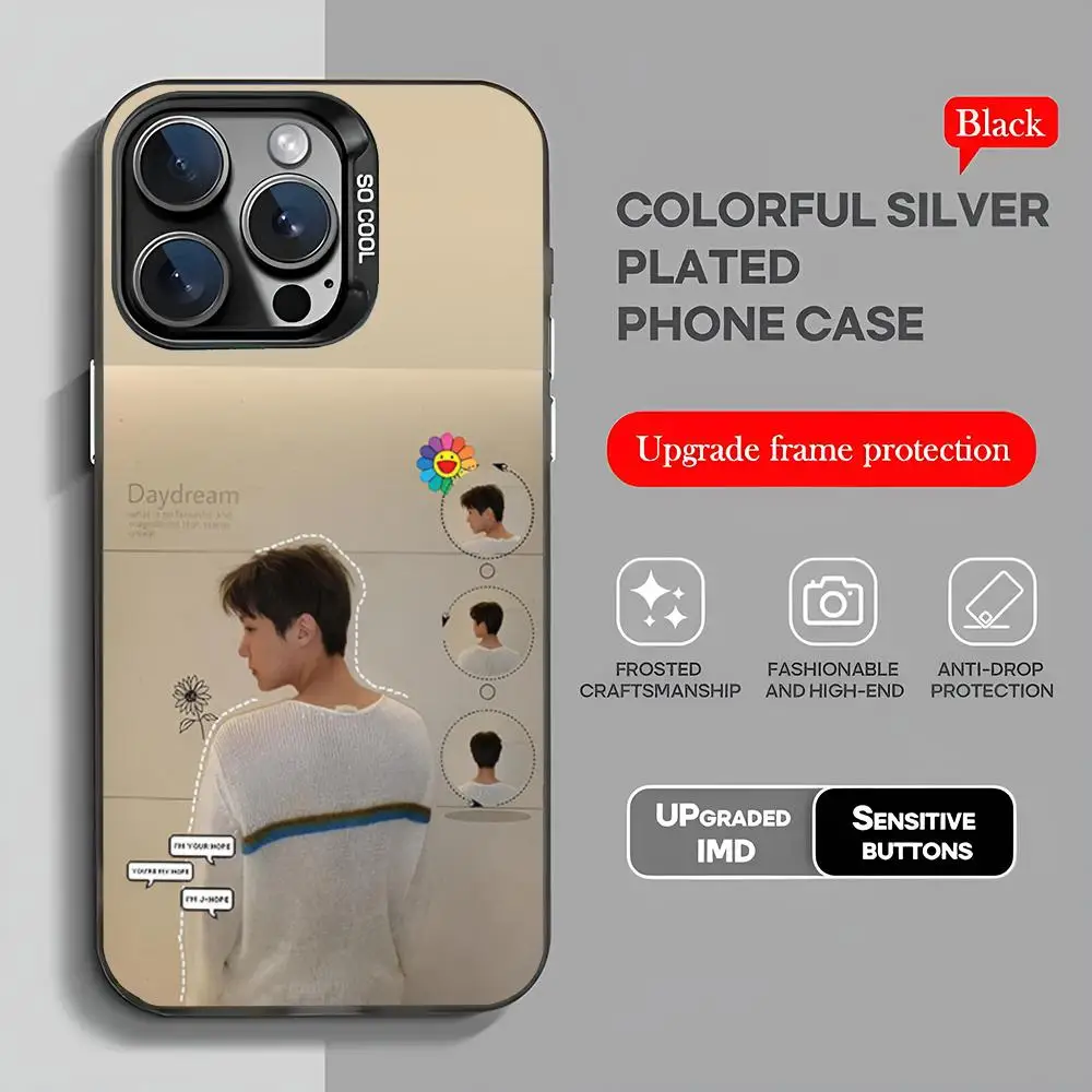 J-Hope Jung Ho-seok MINISO Phone BLACK Popular In Korea Wholesale Case For IPhone 16 15 14 13 12 Pro XR Shockproof Color Cover