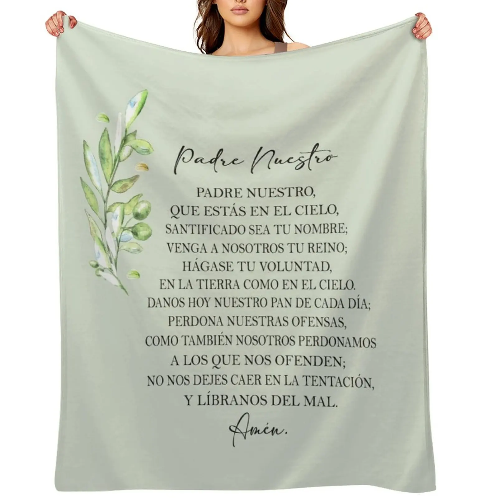 

Padre Nuestro, Spanish Prayer Throw Blanket heavy to sleep for sofa Bed Single Blankets