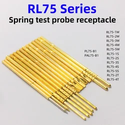 20 Or 100PCS RL75 Series PCB Test Probe Receptacle Pogo Pin Connection Socket RL75-2S 4S 2W 4W Spring Test Pin PL75-B PL75-B1
