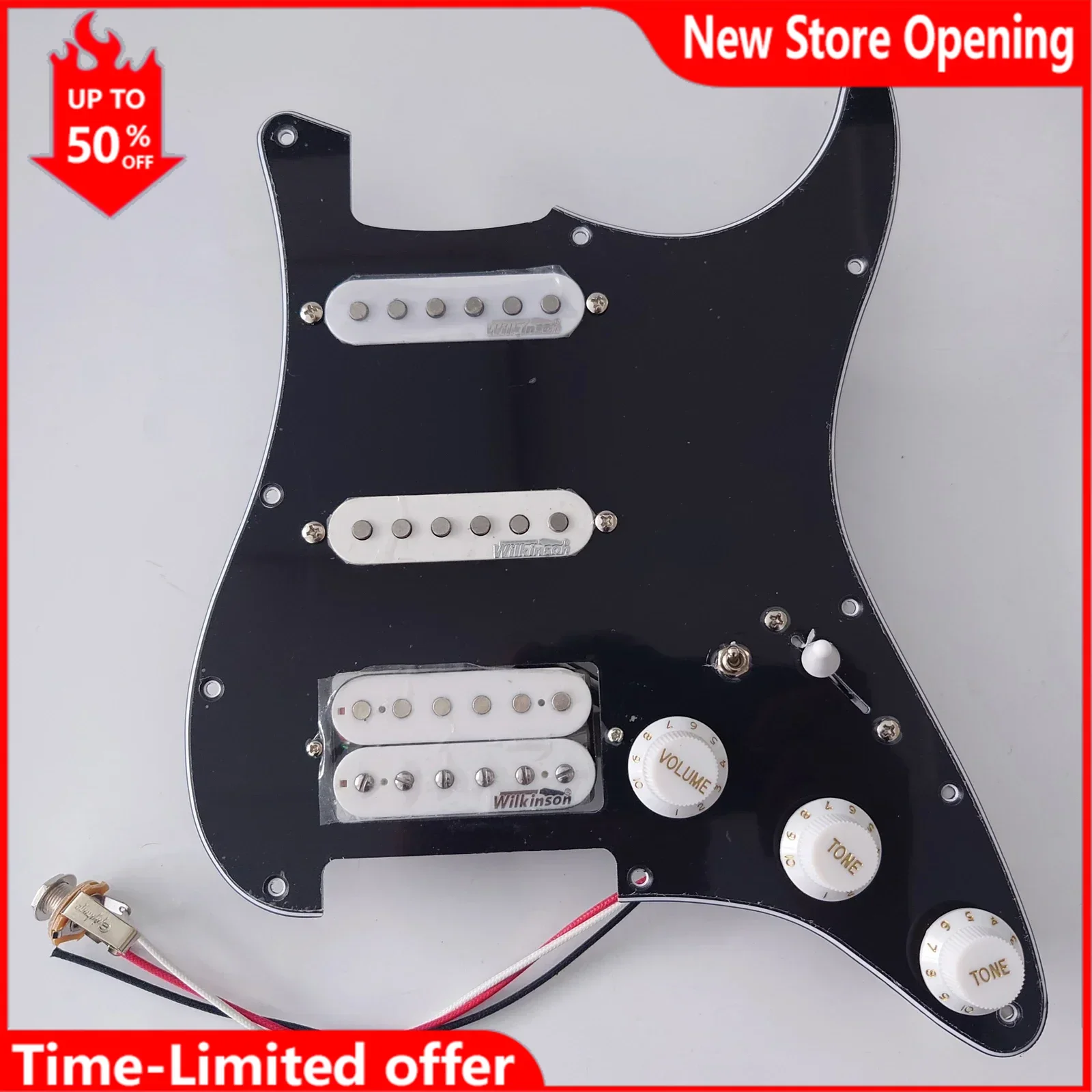 

Prewired Loaded ST Pickguard Set, SSH Alnico 5 Humbucker Pickups for ST Electric Guitars, Replacement Parts