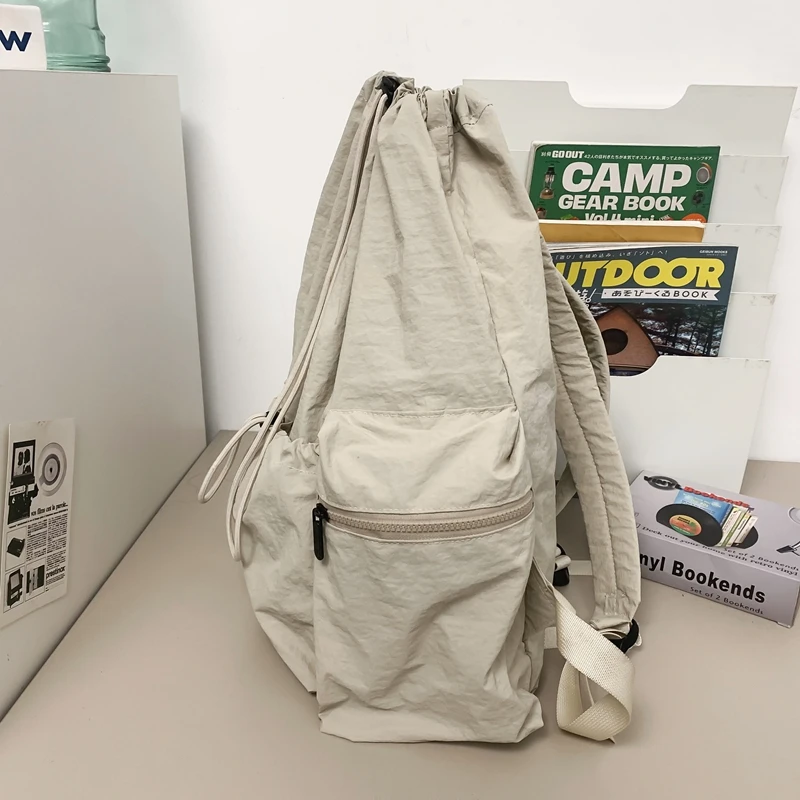 

Casual Solid Interior Compartment Fashion Backpacks Sewing Thread 2025 High Quality Bags for Women Zipper Nylon Women's Handbags