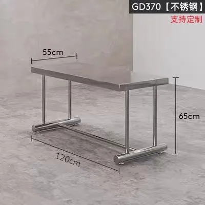Clothing store display stand men's and women's clothing stainless steel Nakajima table with clothes display in the middle