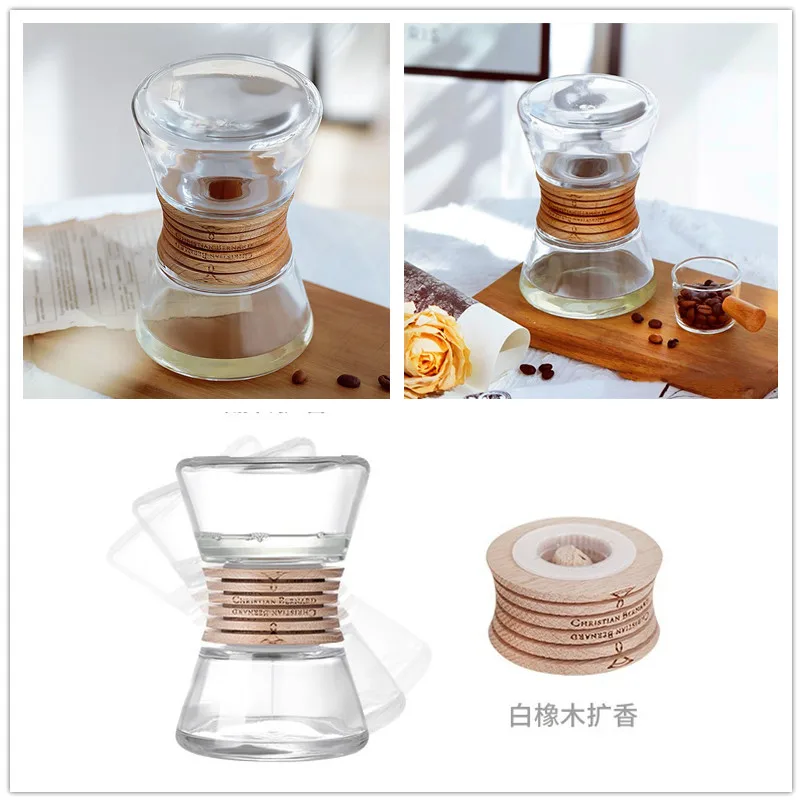 Hourglass Waterless Aroma Diffuser Glass Essential Oils Nebulizer Electric Scent Machine Fragrance Aromatherapy Diffuser forhome