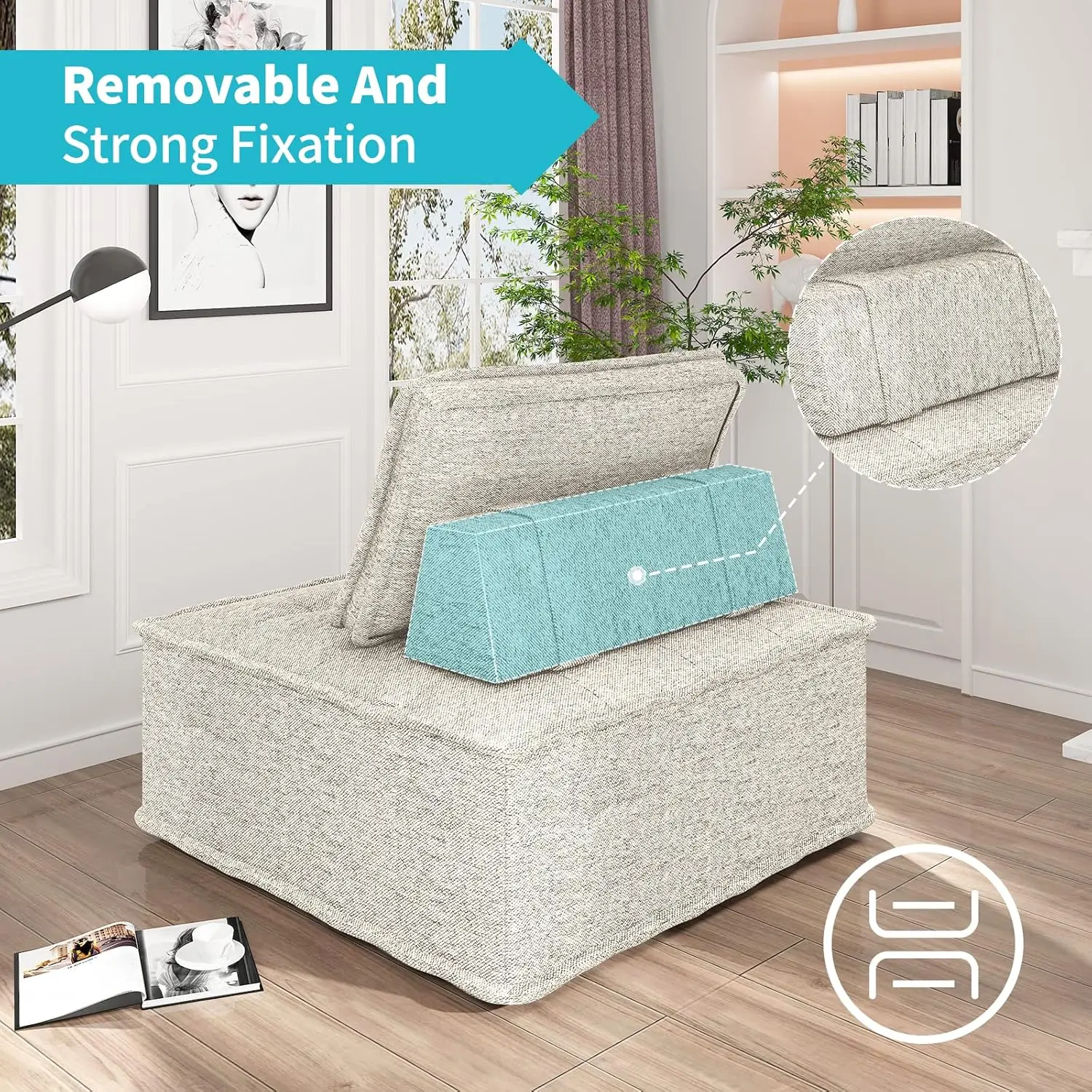 Modular Sectional Sofa Couch, Convertible Sofa Bed, Oversized Variable Sectional Sofa Couches for Living Room