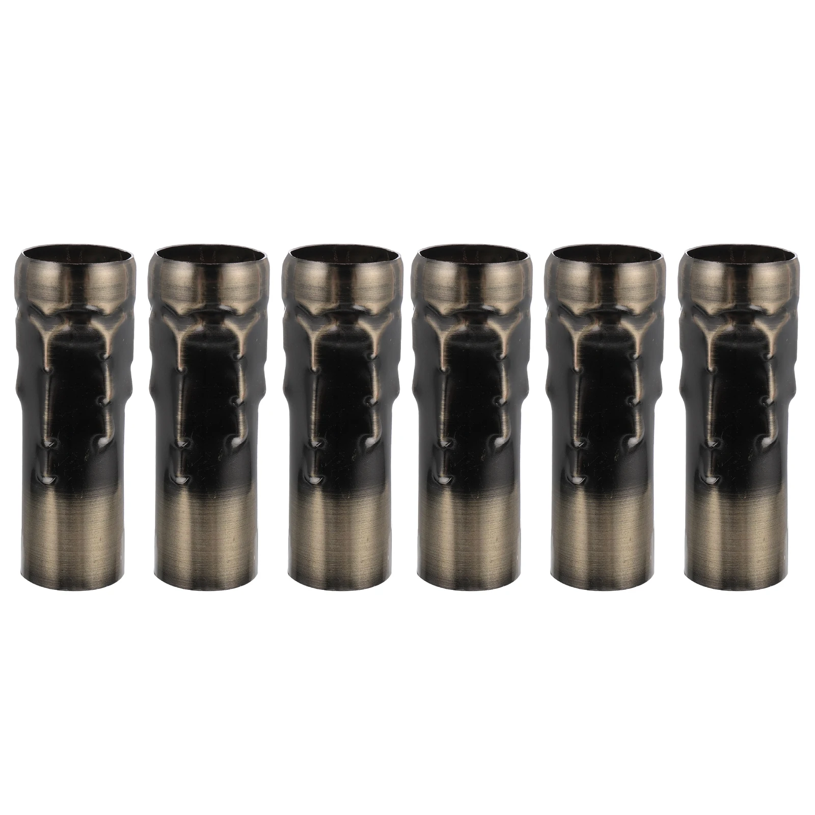 

6 Pcs Chandelier European Crystal Lamp Holder Tube Iron Taper Hurricane Tubes