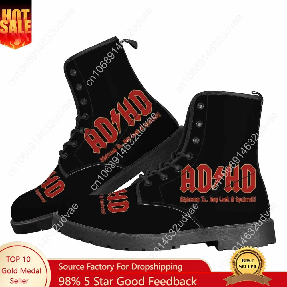 

Go All Out Adult ADHD Highway to Hey Look A Squirrel Funny Music Boots Mens Womens Teenager Shoes Casual Boot Customize Shoe