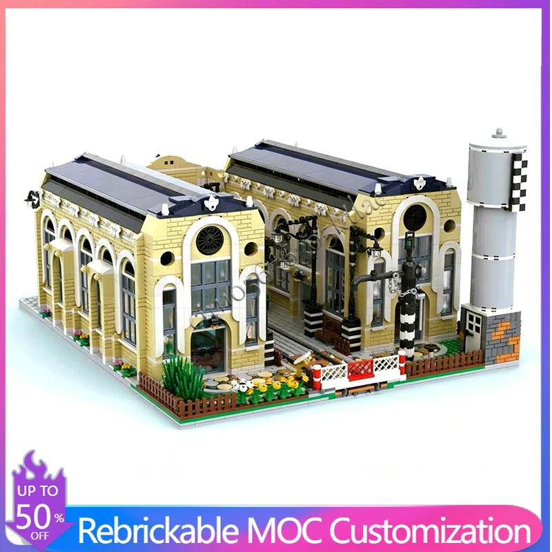 4752 STUKS Huis Straat Spoorweg Oud Depot MOC Aanpasbare Modulaire Bouwsteen Educatief Model Ontwerp DIY Jongens Speelgoed Verjaardagscadeau