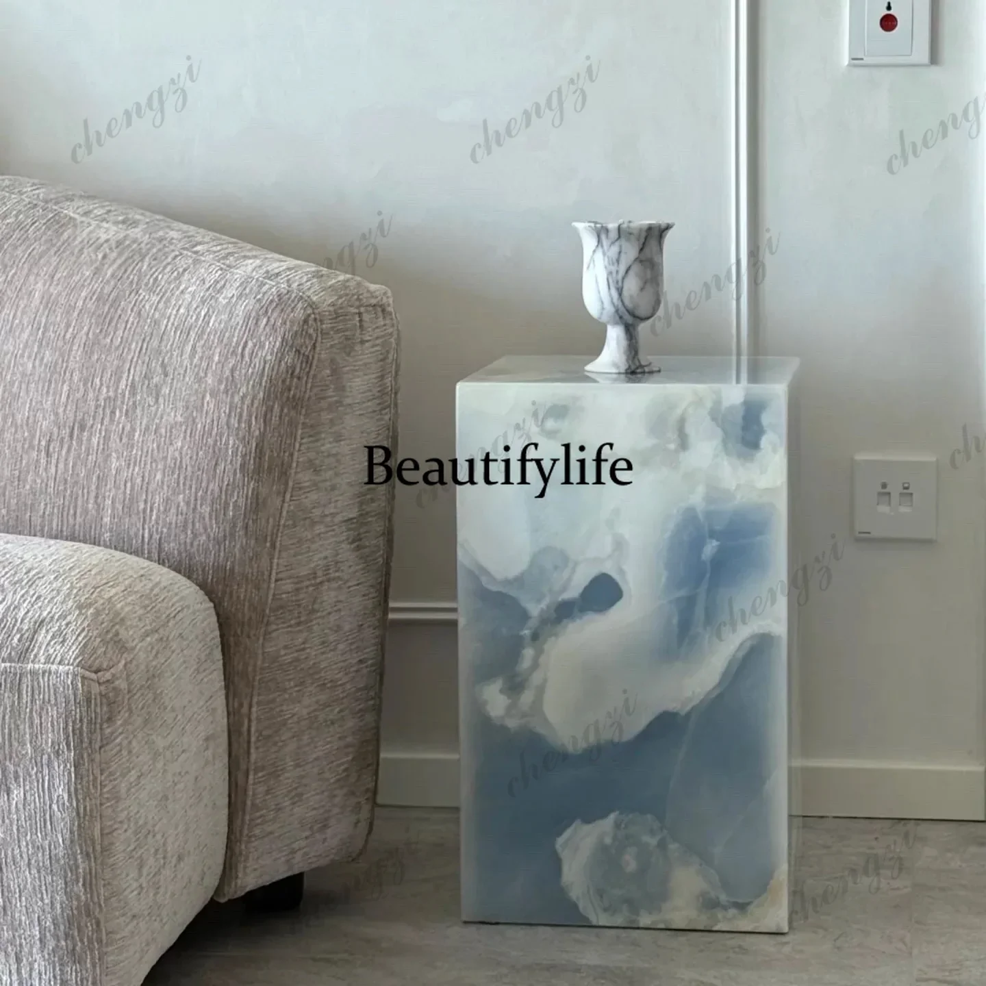 DD182Column living room entrance floor, light luxury decoration, vase sculpture display stand