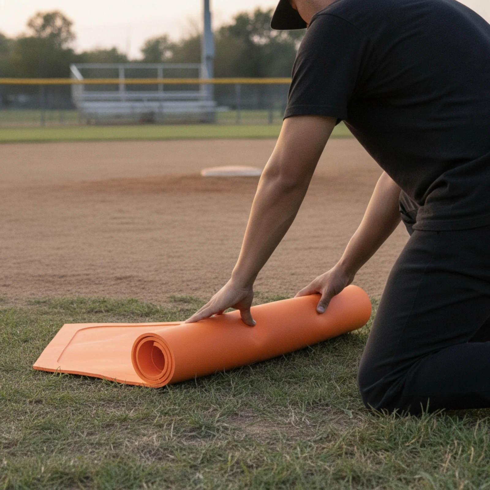 2-pieces-batter's-plate-and-pitcher's-plate-set-flat-rubber-baseball-plates-throw-down-plates-lightweight-field-markers