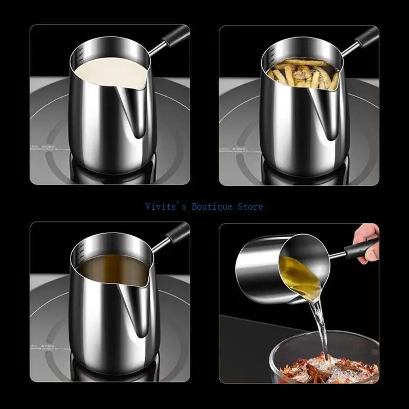 

Boiled Sugar Cheese Butter Melting Pot with Dual Pour Spouts Butter Melting Pot M76D