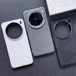 Case For Vivo X300 Ultra X 300 Pro X200 Pro Mini X100 Luxury Leather TPU Silicone Striped Grid Cover Stylish Shockproof Bumper