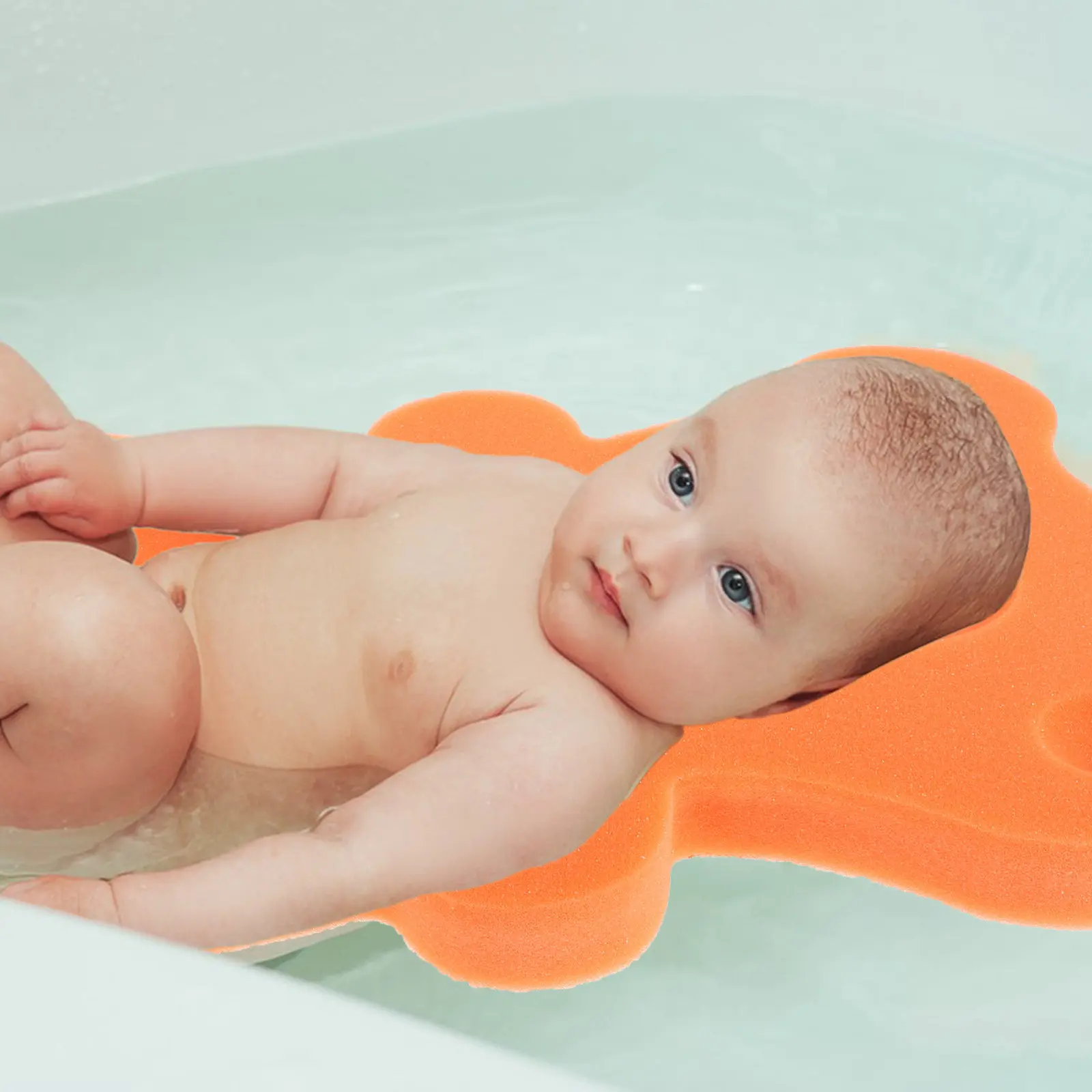 Infant Bath Sponge Cushion Soft Baby Bath Pad Non Slip Newborn Bathtub Seat Support Shower Bathing Tub Mat Baby