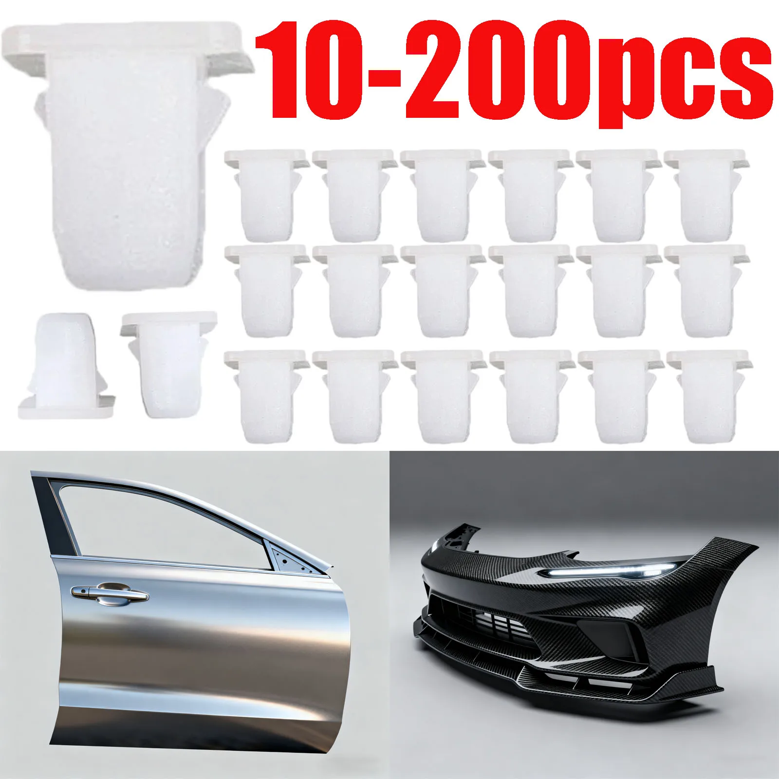 10-200X Car Door Trim Panel Clip Auto Plastic Fasteners Rivet Retainer Clips Auto Bumper Fastener Push Engine Cover Fender