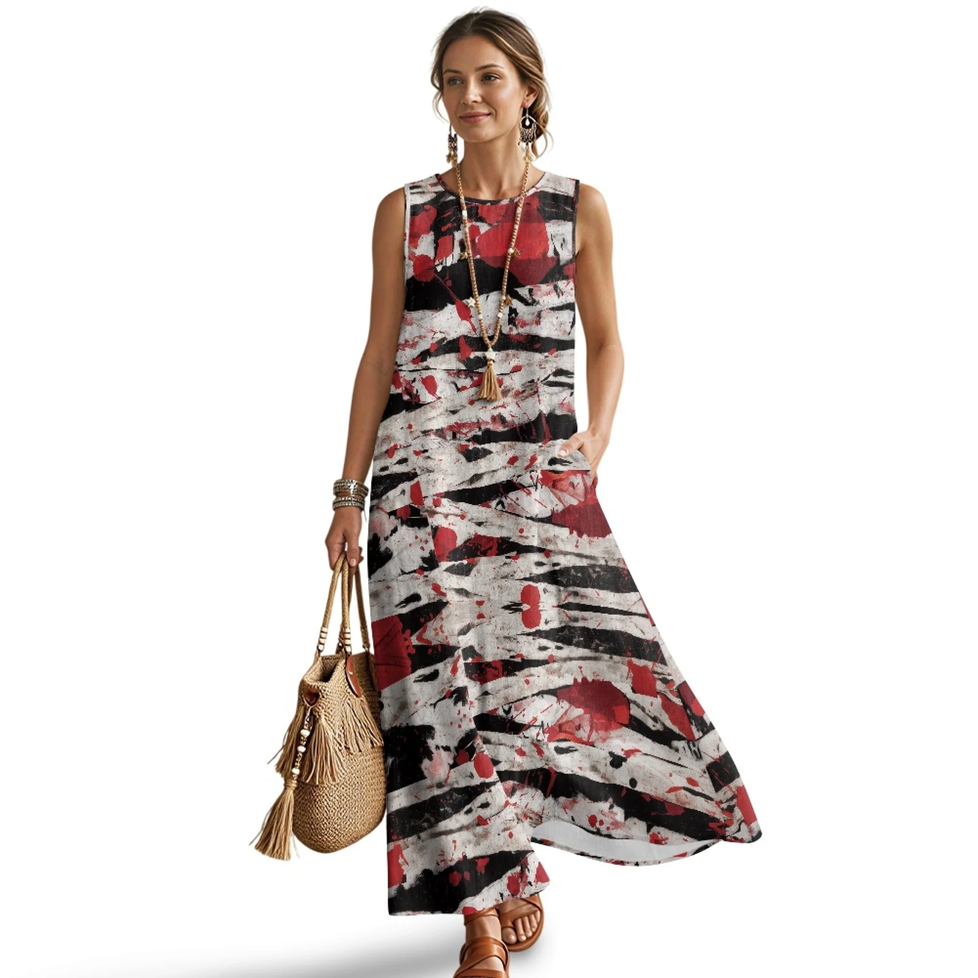 XIXIRIMIDO 2026 New Collection Women's Casual Sleeveless Dresses Halloween Linen Elegant Party Vestido Luxury Dress High Quality