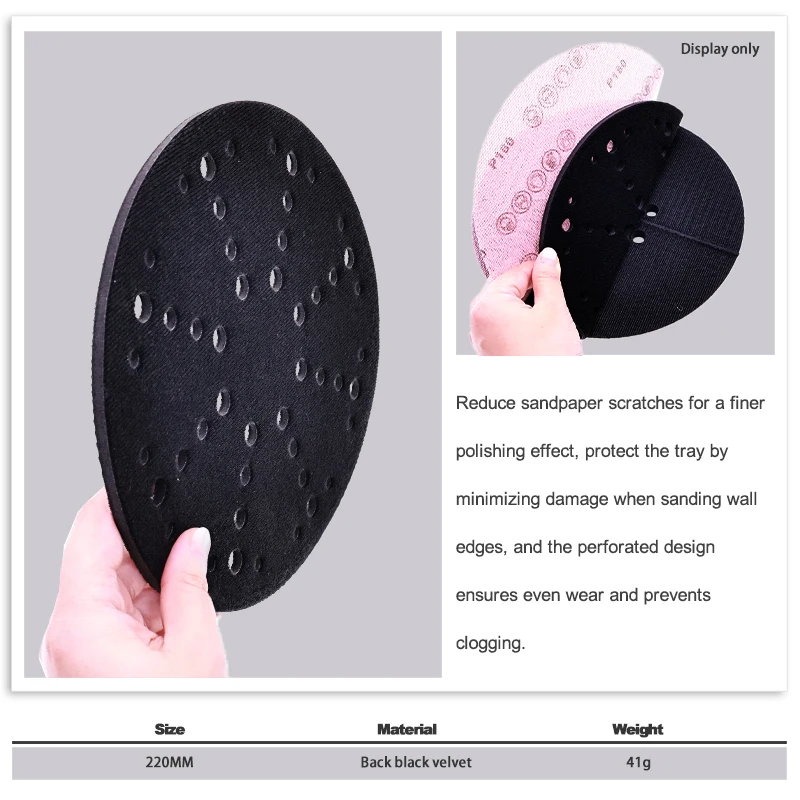 9 Inch 225mm 48 Holes Hook & Loop  Drywall Sander Wall Sanding Surface Finishing