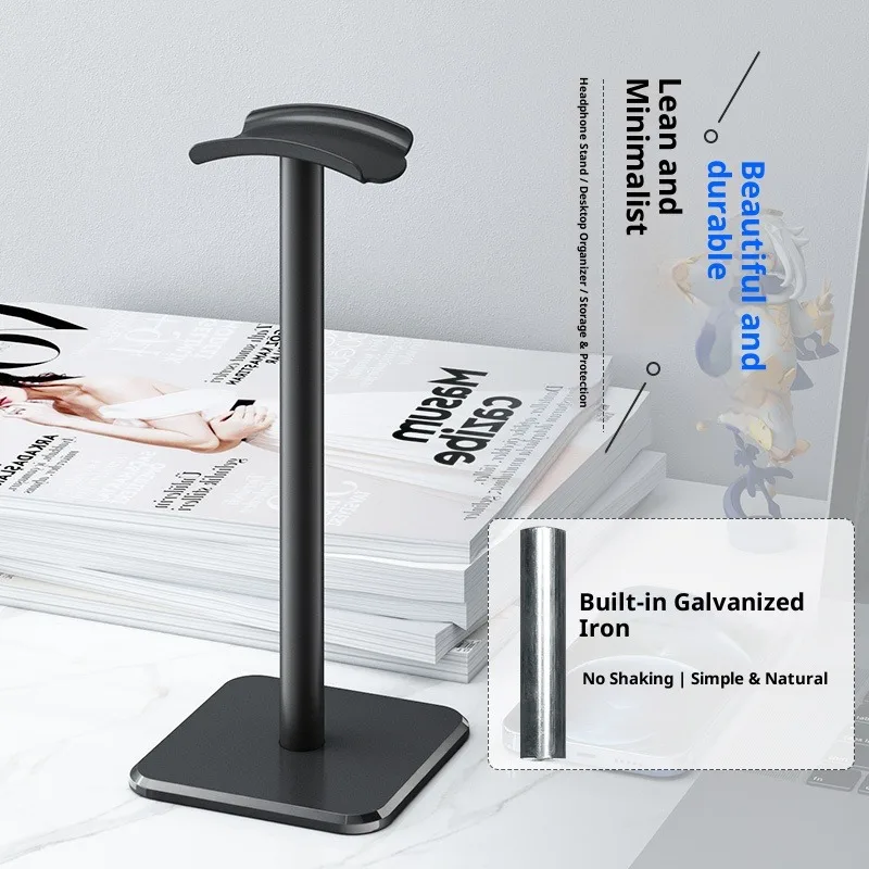 ヘッドフォンスタンドハンガー ヘッドマウントイヤホン用金属ディスプレイスタンド ゲーム用ヘッドフォンホルダーラック コンピューターヘッドセットブラケット