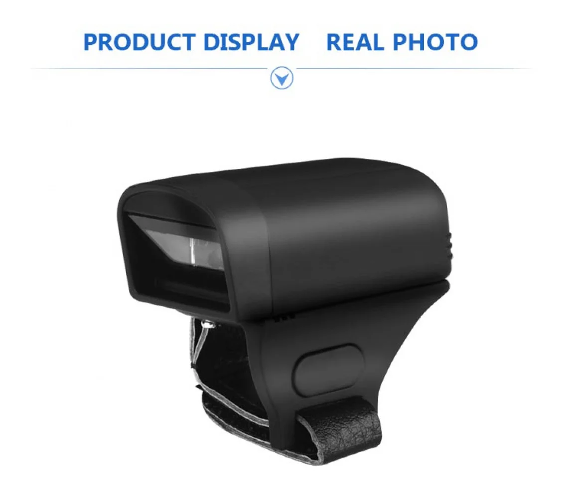 Супер мини-пальцевый носимый сканер штрих-кода портативный 1D 2D Qr сканер штрих-кода Bt Usb беспроводной сканер штрих-кода