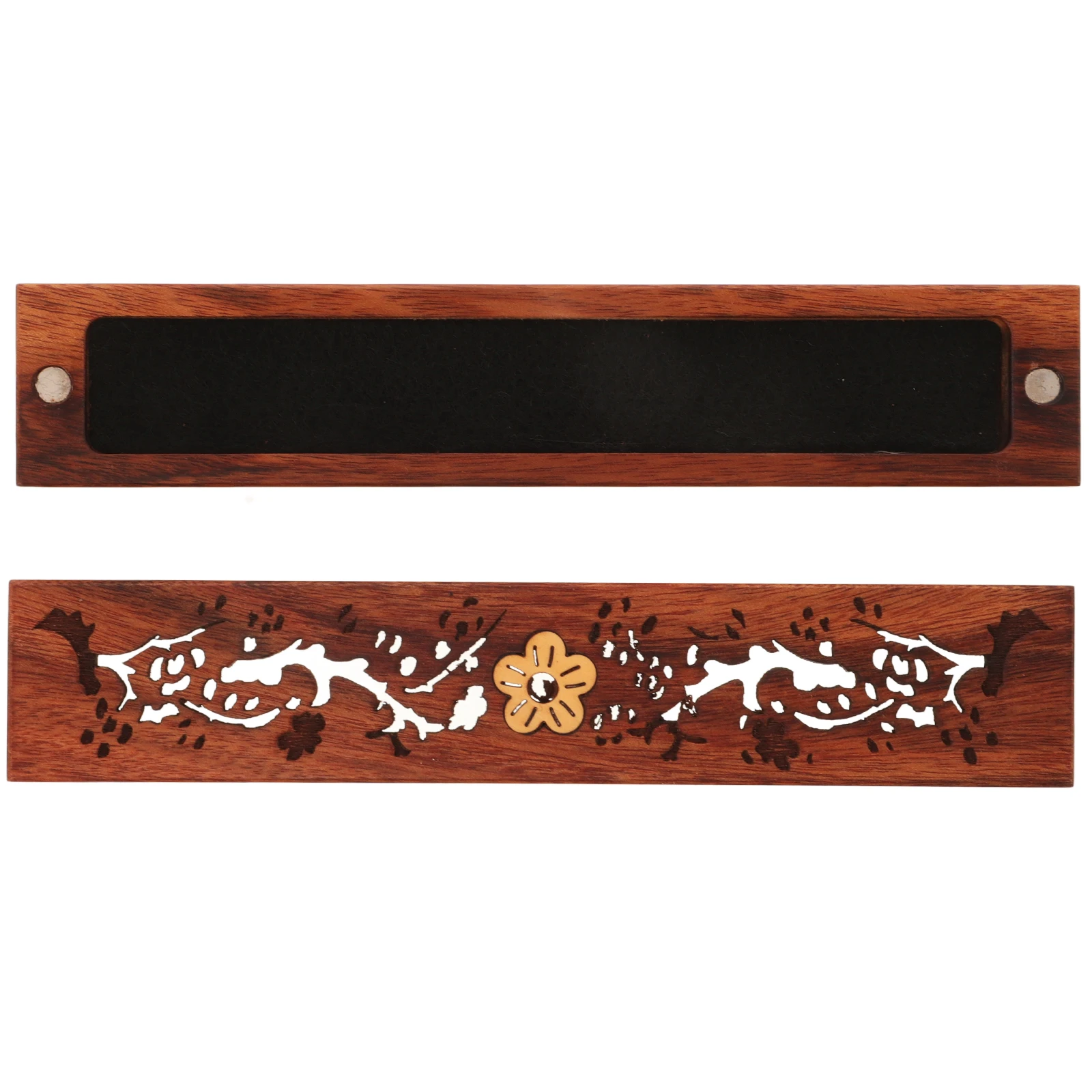

Incense Box Beautiful Wood Tabletop Adornment Exquisite Design Natural Material Portable Incense Holder Box Wooden