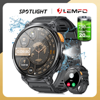 LEMFO 1.85-inch Smart Watch 3D Menu 426*426px 5ATM Waterproof Smartwatch 730mAH Bluetooth Call AI Voice smartwatches For Men