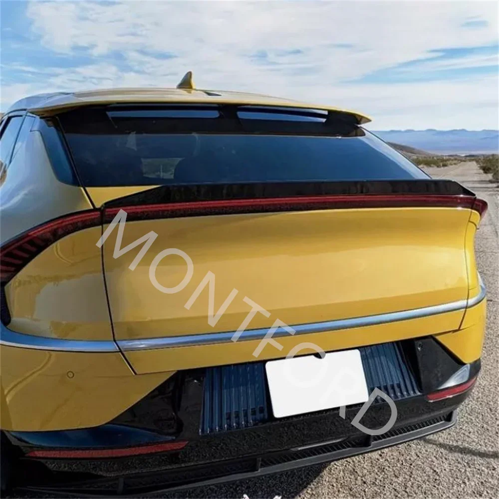 For 22-24 Kia EV6 X Style FRP Fiber Glass carbon fiber Duckbill Spoiler Trunk Wing Lip Racing Accessories Tuning Trim