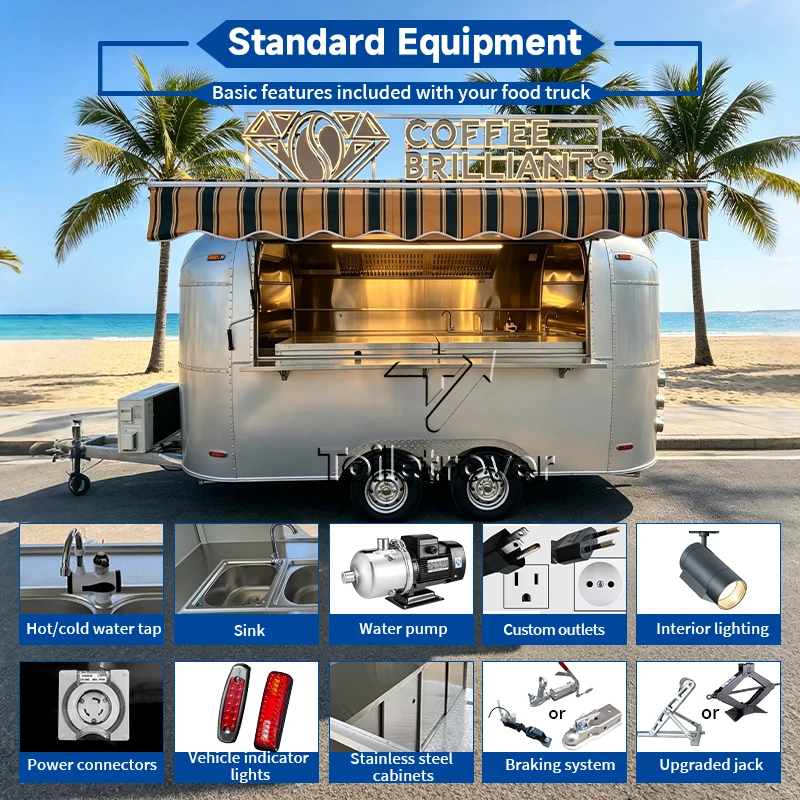 Kommerzieller Imbisswagen-Anhä – Commercial Kitchen Trailer Bewertung und Preis