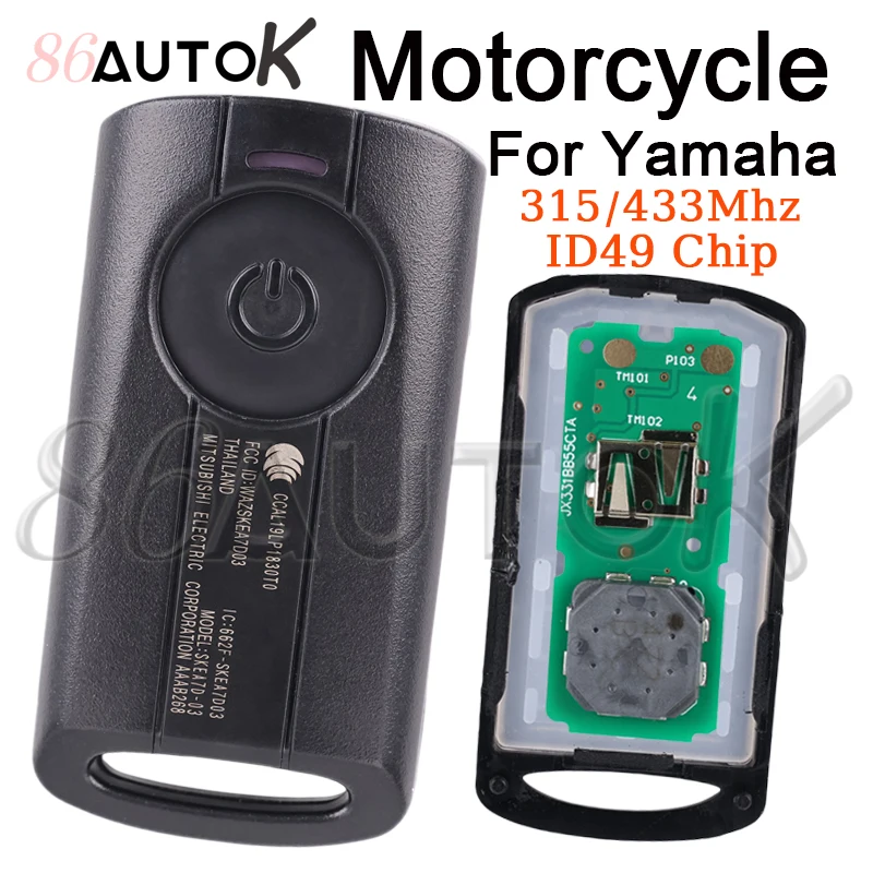 

Smart Car Keys Motorcycle for Yamaha JAUNS Scooter B5X XMAX XMAX300 NVX NVX155 AEROX QBIX ID49 Chip 315Mhz Car Remote Key