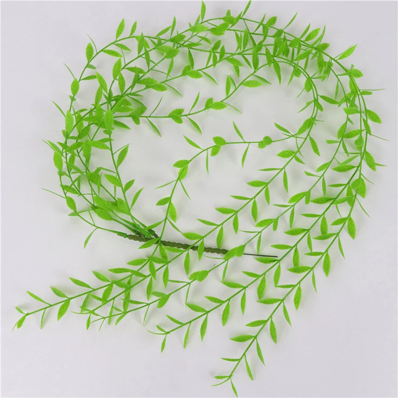 Classic Artificial Rattan Indoor outdoor Home Willow Vine Plastic Hanging Garland Garden 105cm Simulation Leaf