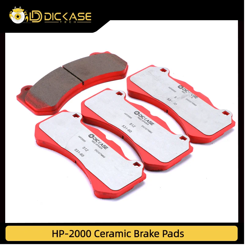 Dicase High temperature resistance, low dust race hp2000 ceramics brake pads for bmw,car brake upgrade