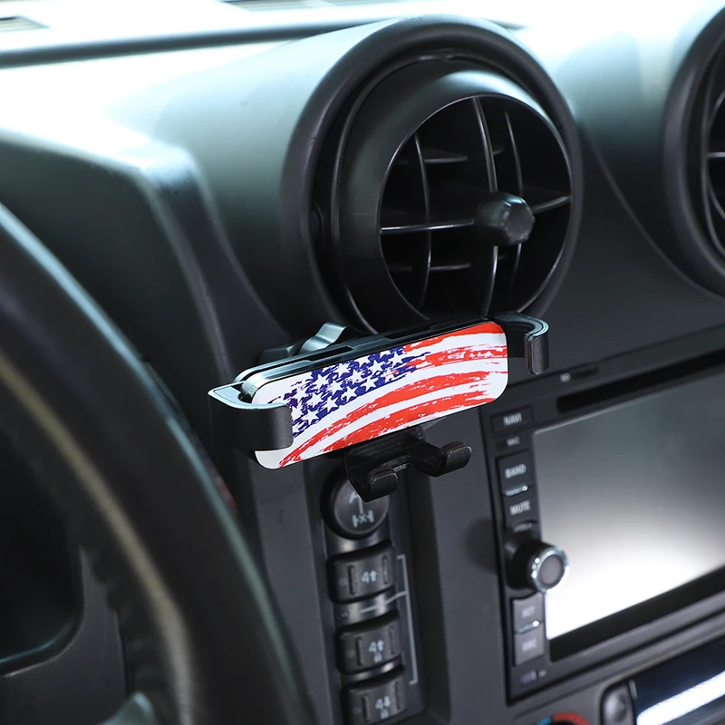 For 03-07 Hummer H2 Mobile Phone Bracket / Central Control Instrument Mobile Phone Bracket National Flag Holder Accessories