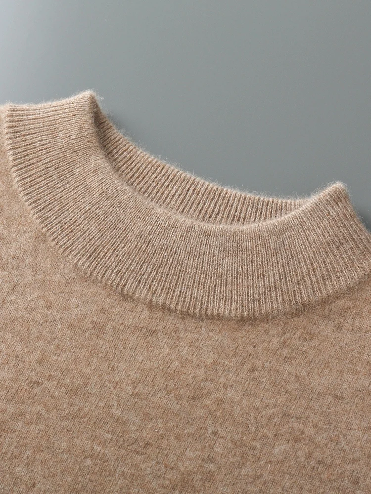 Addonee Men\'s Cashmere Sweater 100% Merino Wool Pullover Soft Warm O-Neck  Knitwear Quality Casual Smart Jumpers Tops Clothing